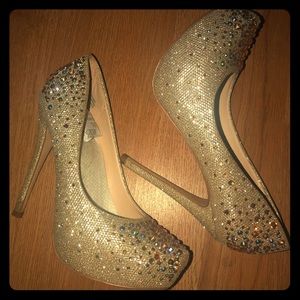Gold Bling Pumps